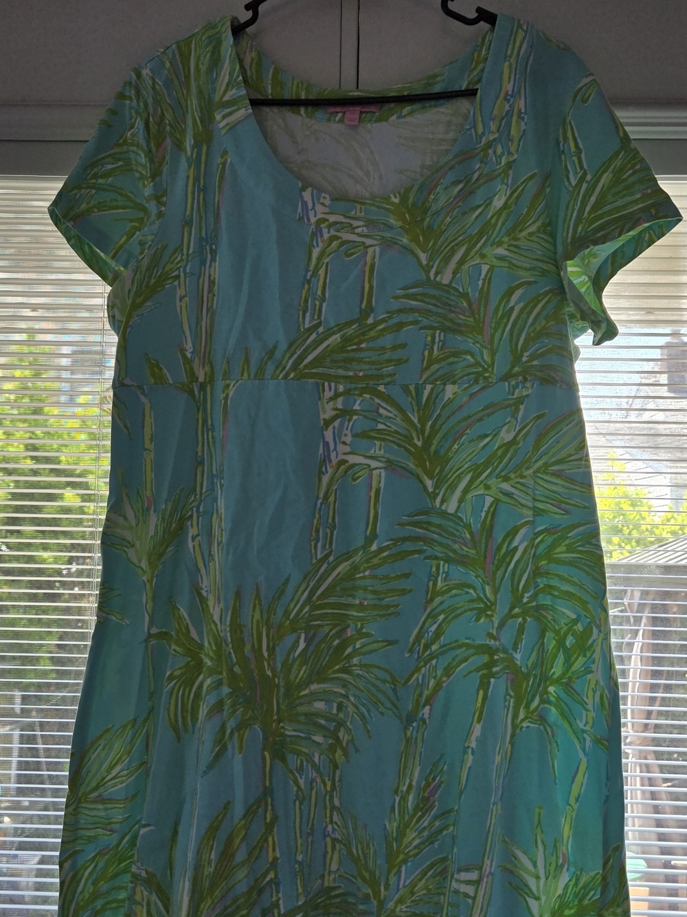 Lilly Pulitzer Green Blue Tropical Dress Xl